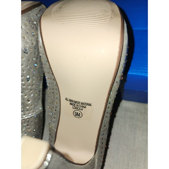 Womens My Delicious Shoes Size 9 With 5.5 Stiletto Heels, Sparkly Peep Toe - Picture 6 of 6